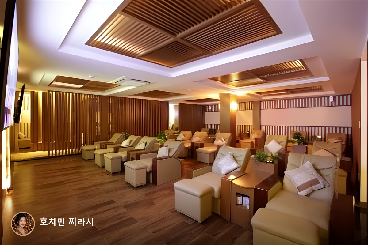 호치민 민땀 마사지 발 마사지 공간 모습입니다.